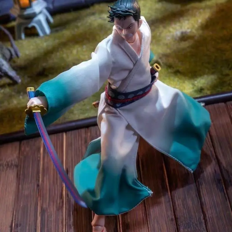 1/12 Shimotsuki Ryuma Soldier Final Battling Green Mini Long Robe Toy Clothe Accessory One Piece 6shf Figure Collection Toy Gift