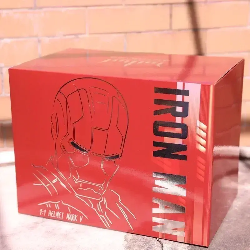 MK5 Iron Man Helmet LED Eyes 1/1 Cosplay Voice Control Avengers Metal Mask Electric Voice Control Helmet Boy Toy Custom Toy Gift