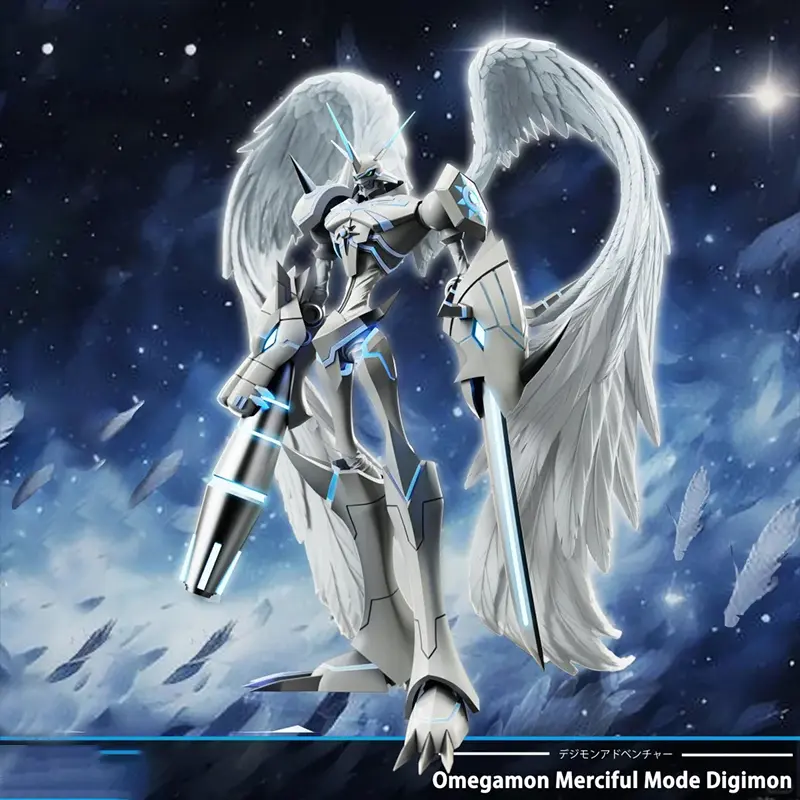 Digimon Adventure Anime Figures Omegamon Merciful Mode Figure Gk Figurine PVC Statue Collection Model Kid Ornament Toy Gifts