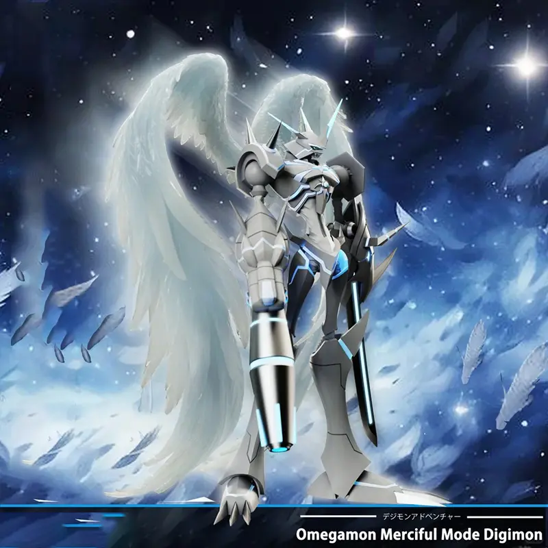 Digimon Adventure Anime Figures Omegamon Merciful Mode Figure Gk Figurine PVC Statue Collection Model Kid Ornament Toy Gifts