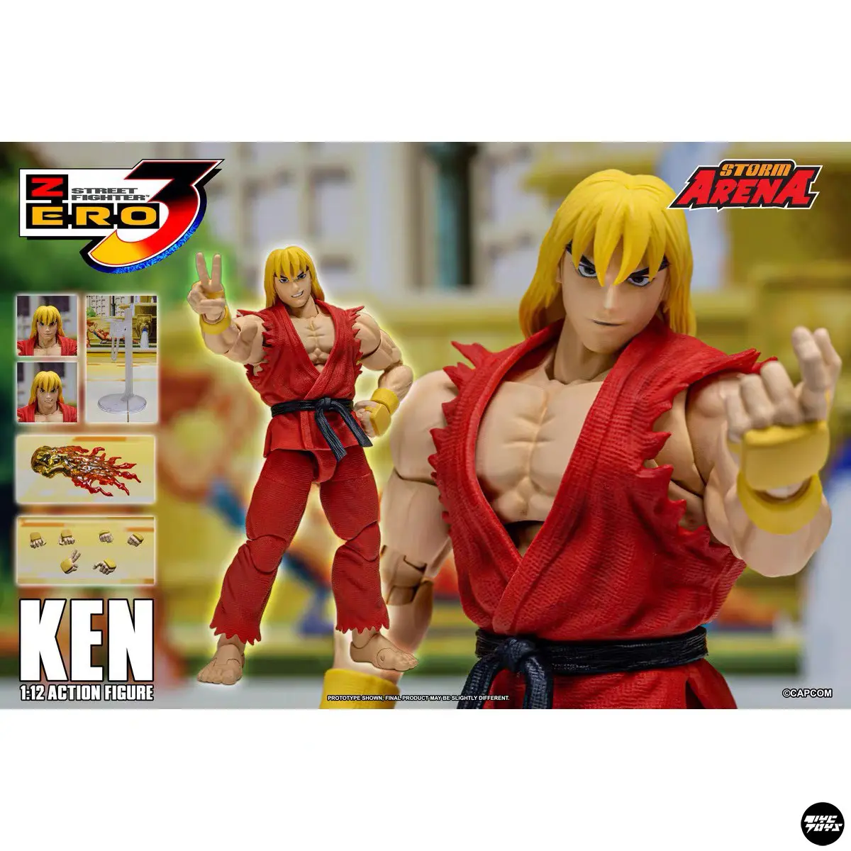 1/12 Street Fighter Figure Ken Masters Figures Fight Competitive Figurine Gk Statue Model Doll Collect Room Decora Desk Toy Gift