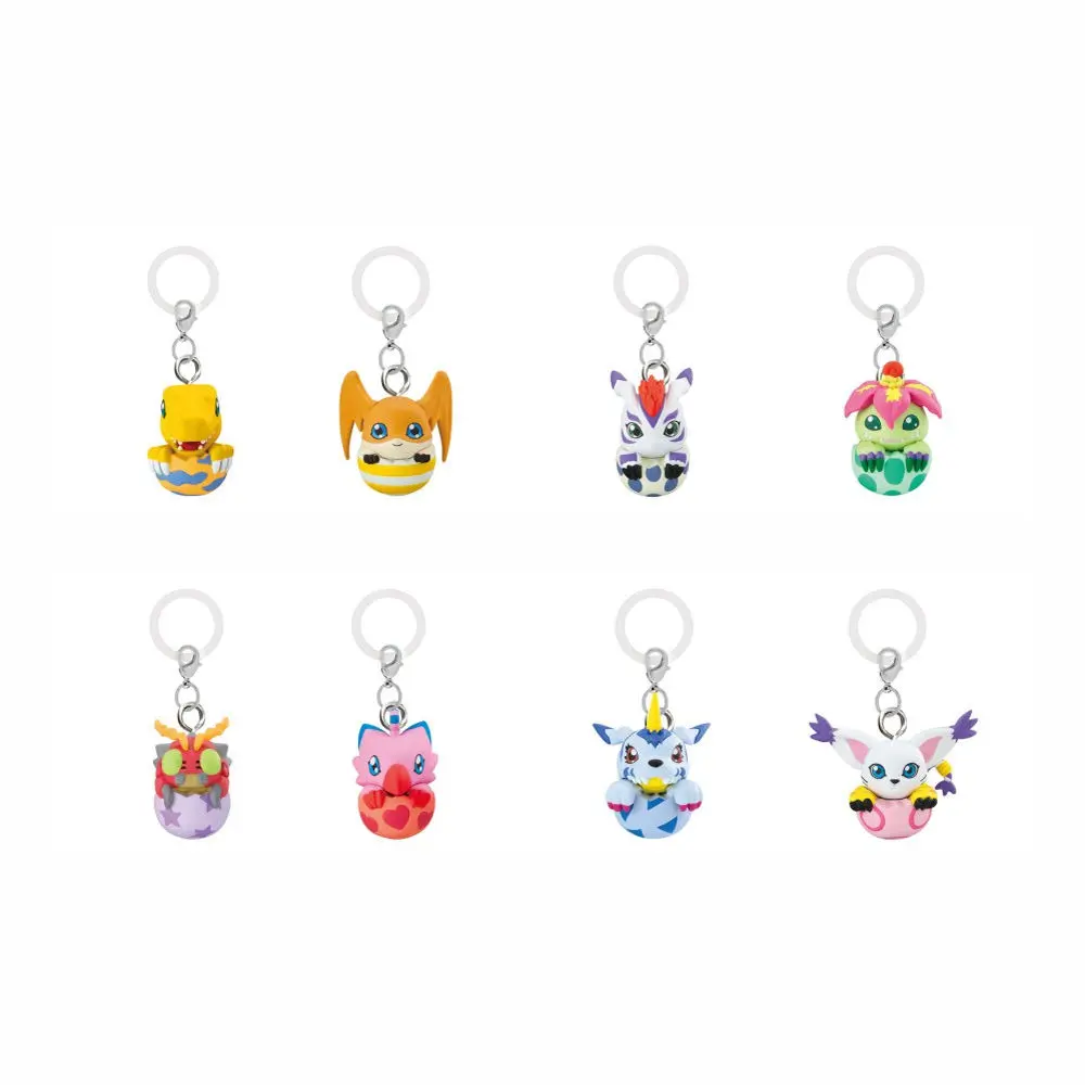 Bandai Digimon Figure Backpack Key Pendant Gabumon Piyomon Patamon Agumon Tentomon Gashapon Figure Collectible Toys Decora Gifts
