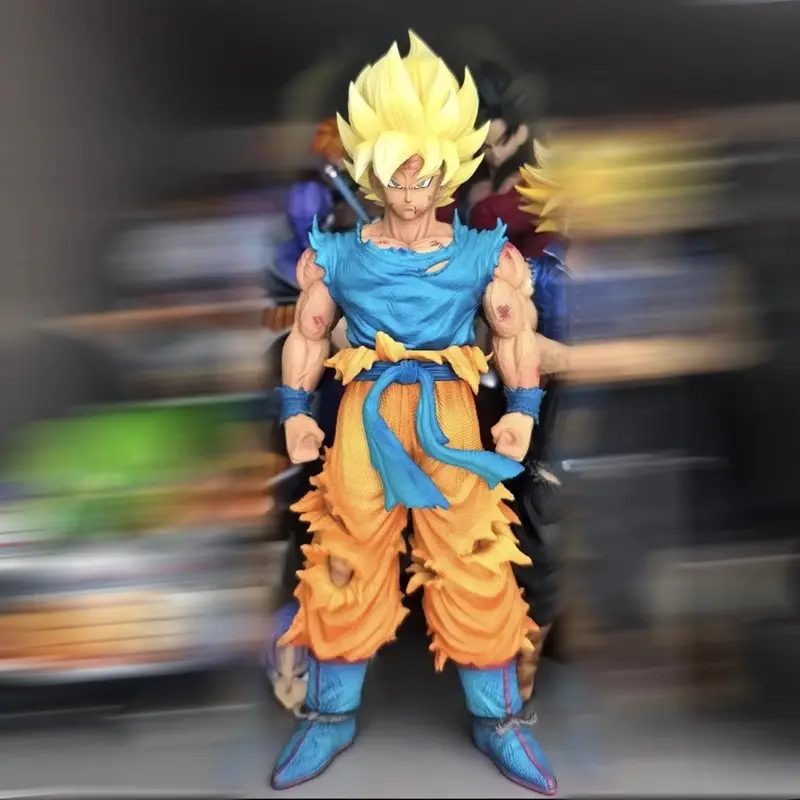New Dragon Ball Son Goku Figure Vf First Generation Super Saiyan Goku Anime Customized Dbz Battle Damage Goku Doll Toys Gifts