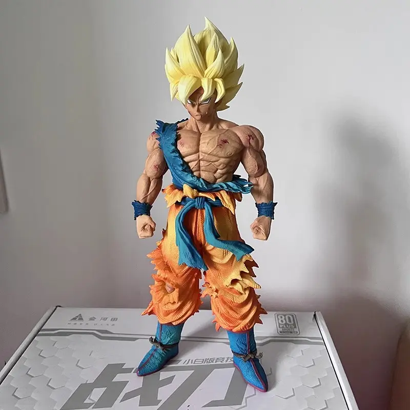 New Dragon Ball Son Goku Figure Vf First Generation Super Saiyan Goku Anime Customized Dbz Battle Damage Goku Doll Toys Gifts