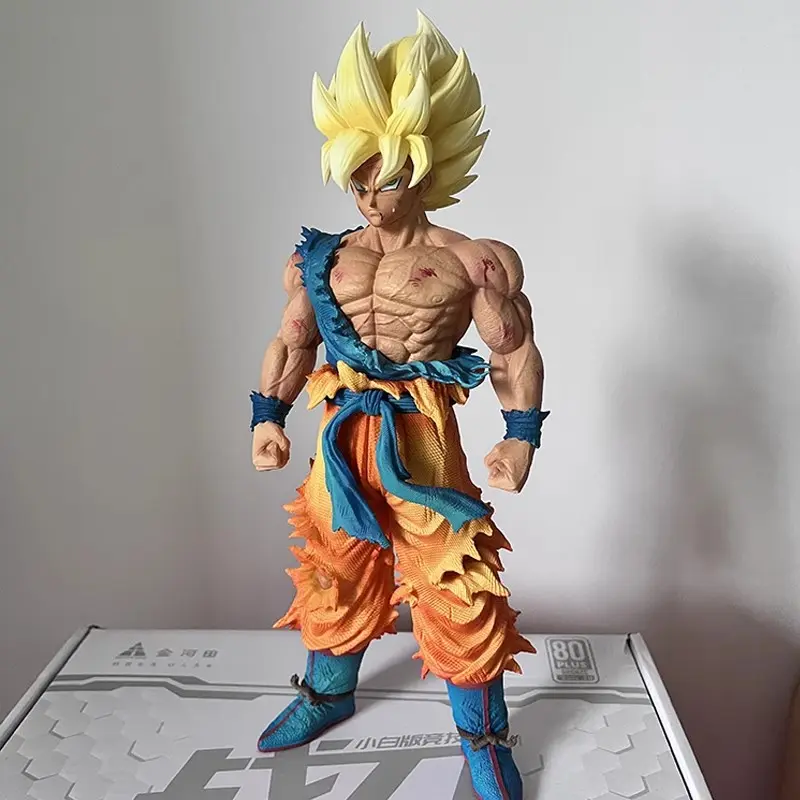 New Dragon Ball Son Goku Figure Vf First Generation Super Saiyan Goku Anime Customized Dbz Battle Damage Goku Doll Toys Gifts