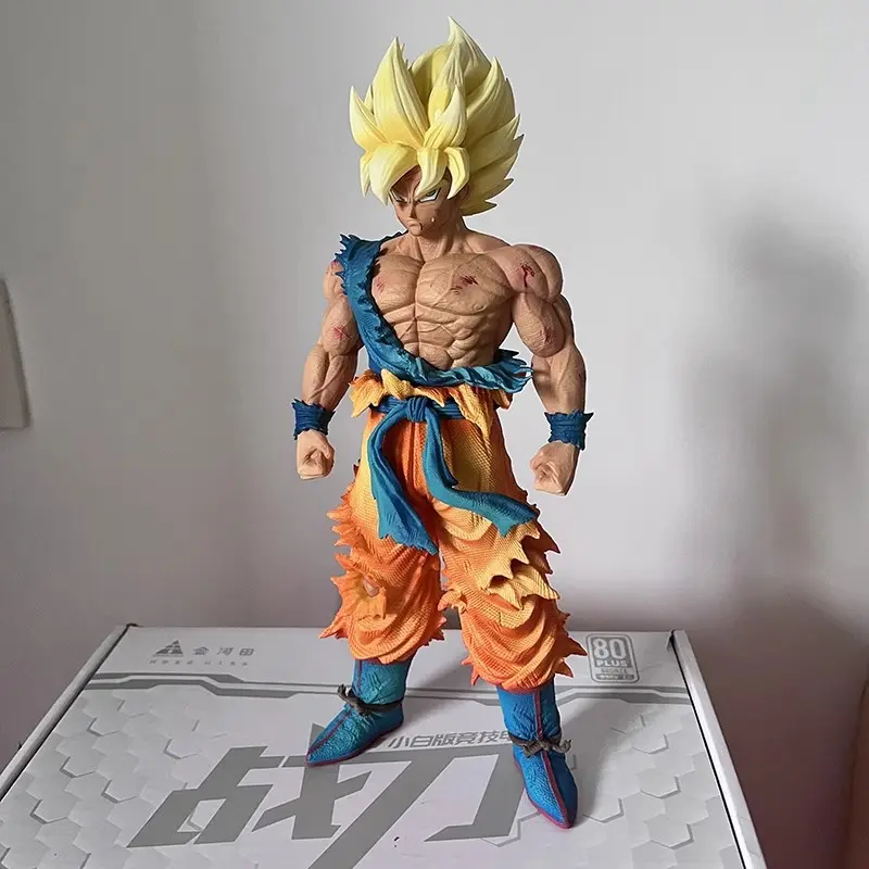 New Dragon Ball Son Goku Figure Vf First Generation Super Saiyan Goku Anime Customized Dbz Battle Damage Goku Doll Toys Gifts