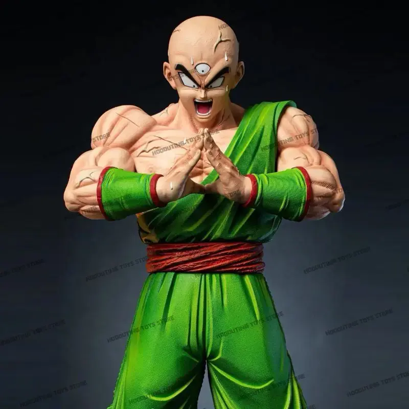 In Stock 32cm Dragon Ball Anime Figure Tien Shinhan Figures Fight Pvc Statue Collectible Model Gk Figure Ornament Gift Toy