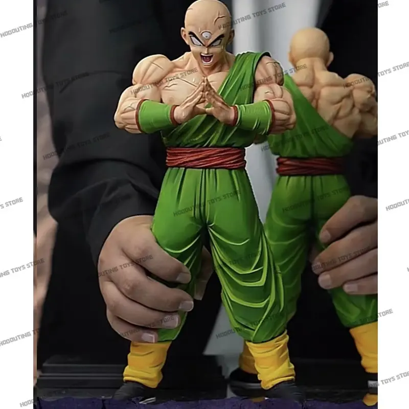 In Stock 32cm Dragon Ball Anime Figure Tien Shinhan Figures Fight Pvc Statue Collectible Model Gk Figure Ornament Gift Toy