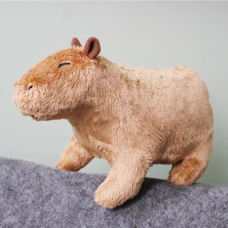 18-30cm Capybara Plush Simulation Capibara Anime Fluffty Toy Stuffed Animals Soft Doll Children Birthday Gift Sending Sticker
