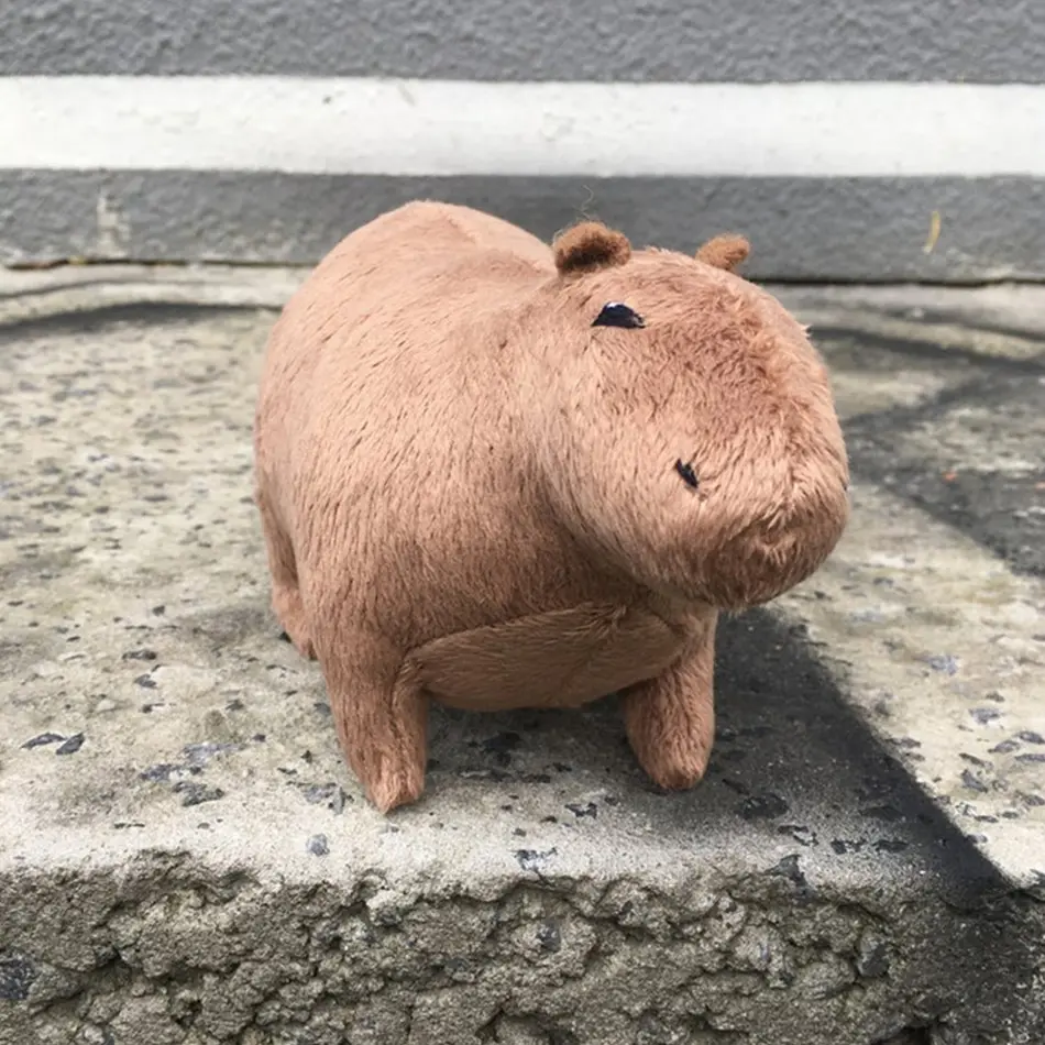 18-30cm Capybara Plush Simulation Capibara Anime Fluffty Toy Stuffed Animals Soft Doll Children Birthday Gift Sending Sticker