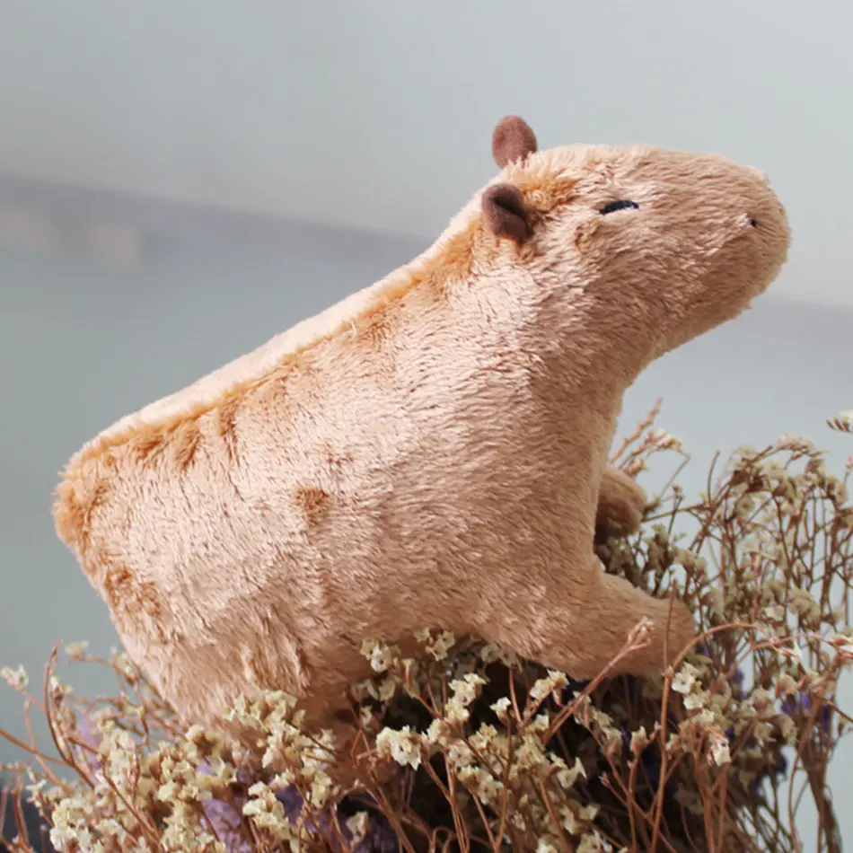 18-30cm Capybara Plush Simulation Capibara Anime Fluffty Toy Stuffed Animals Soft Doll Children Birthday Gift Sending Sticker