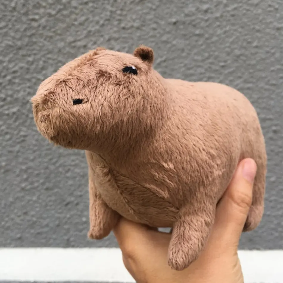 18-30cm Capybara Plush Simulation Capibara Anime Fluffty Toy Stuffed Animals Soft Doll Children Birthday Gift Sending Sticker