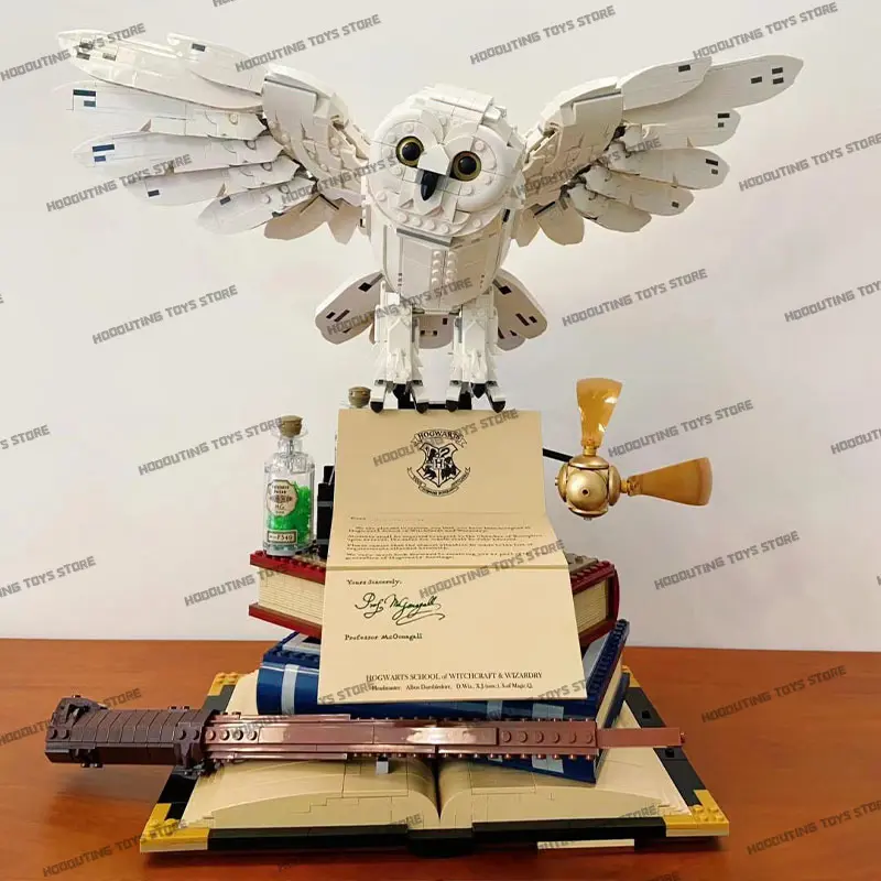 New Magic World Character Owl Hedwig Miniature Assembly Model Classic Set Children's Toy Desktop Decoration Custom Toys Gift