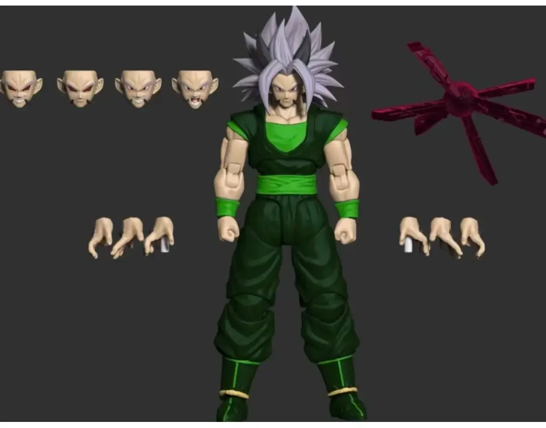 KW Dragon Ball Black Goku Son Goku Son Gohan Anime Action Figure Super Saiyan Movie Version Dbz Model with Multiple Accessories