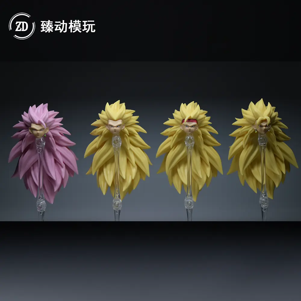 In Stock ZD Studio Dragon Ball Z SHF Super Saiya SSJ3 Vegito Bardock Goku Black Gogeta Head Face Accessories Kit Action Figures