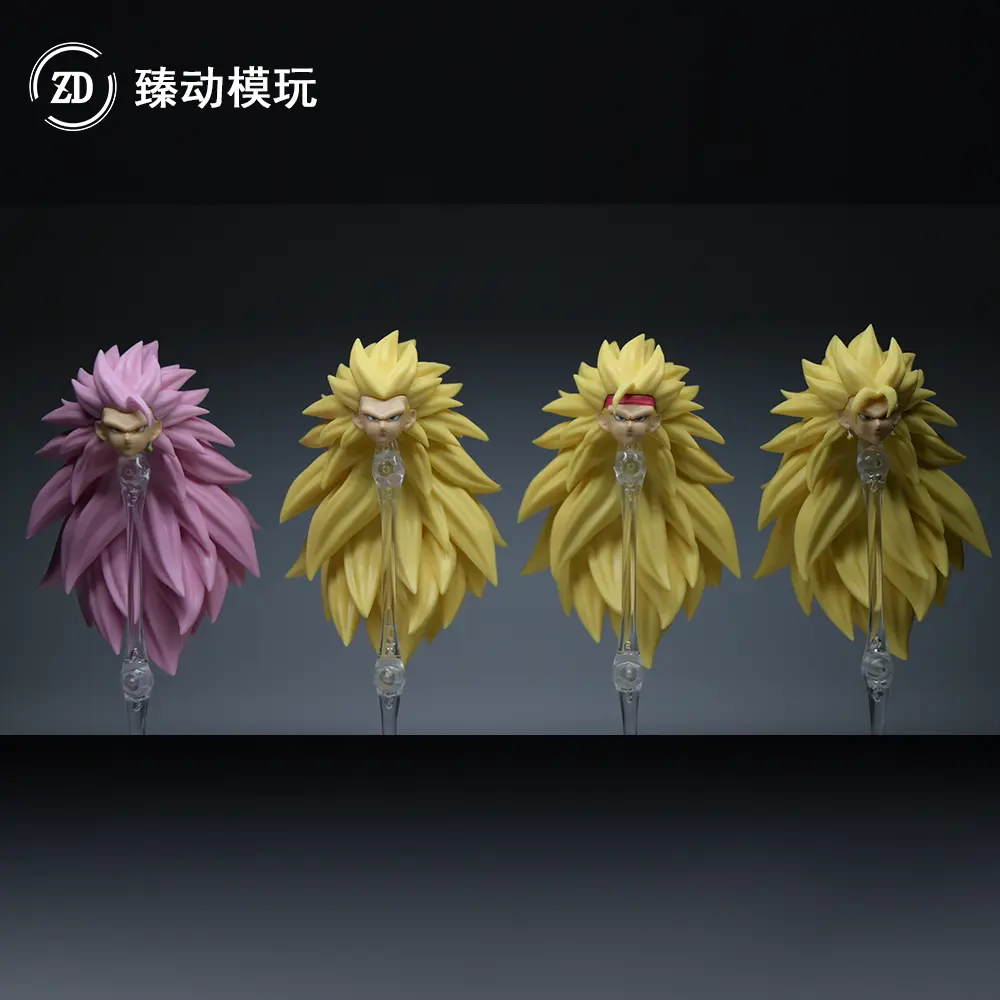 In Stock ZD Studio Dragon Ball Z SHF Super Saiya SSJ3 Vegito Bardock Goku Black Gogeta Head Face Accessories Kit Action Figures
