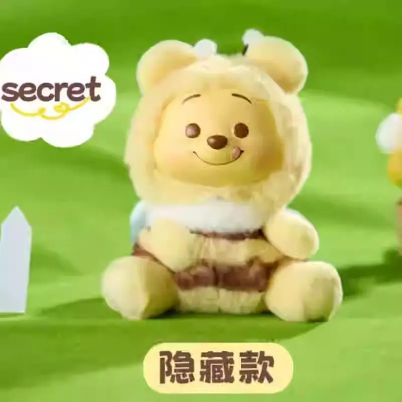 Genuine Miniso Winnie The Pooh Naughty Party Vinyl Plush Blind Box Pooh Bear Pendant Mystery Box Surprise Toys Cute Dolls Gifts