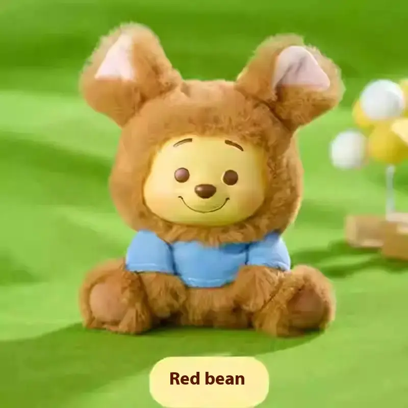 Genuine Miniso Winnie The Pooh Naughty Party Vinyl Plush Blind Box Pooh Bear Pendant Mystery Box Surprise Toys Cute Dolls Gifts