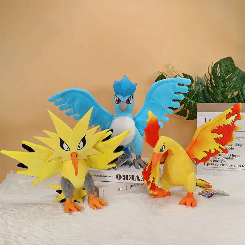 Pokemon Shiny Gyarados Dragonair Seviper Zapdos Articuno Moltres Plush Soft Stuffed Doll Plushie Peluche Toy