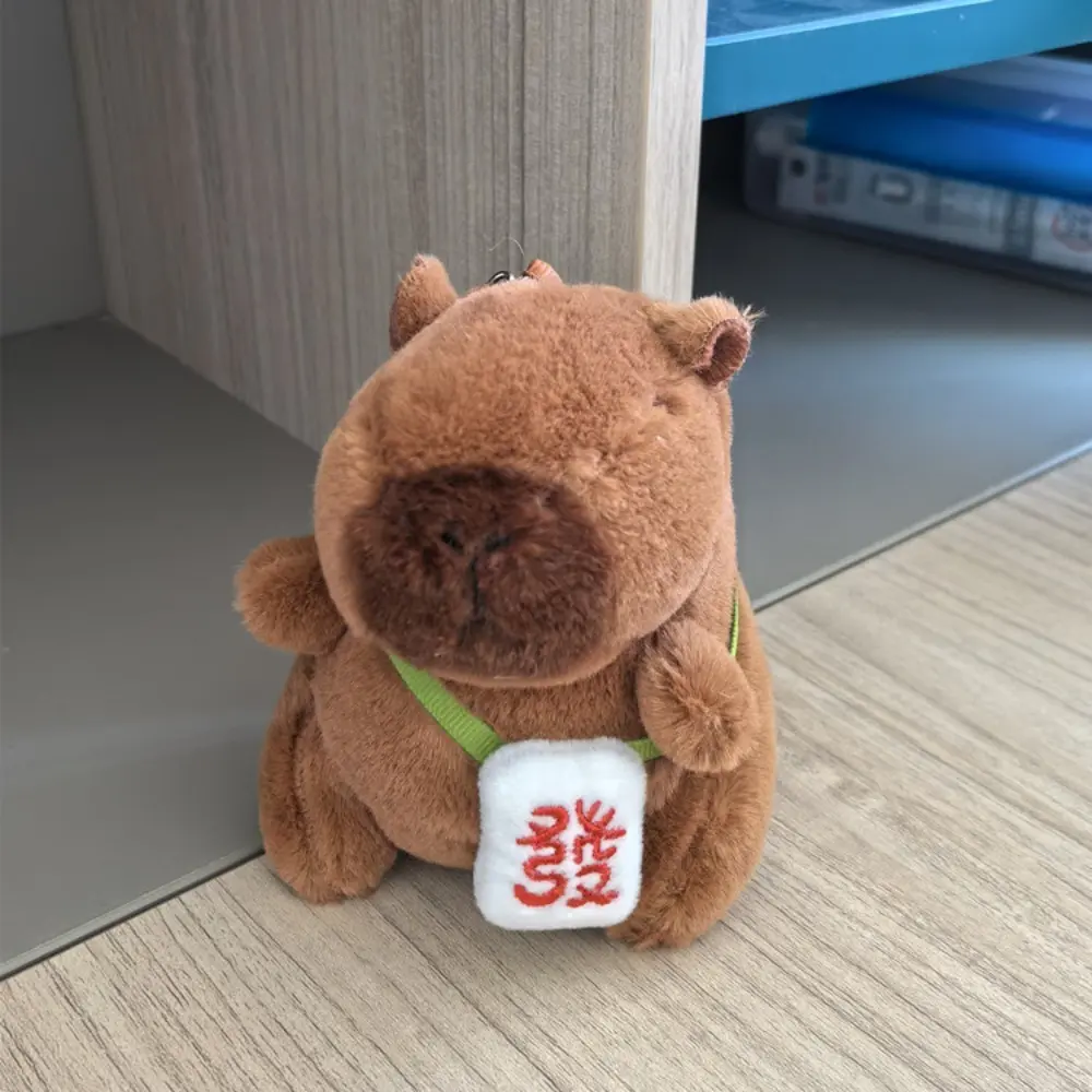 Cute Toy Plush Capybara Keychain Multicolor Cartoon Capybara Simulation Capybara Pendant Soft Guinea Pig Fluffty Animal Doll