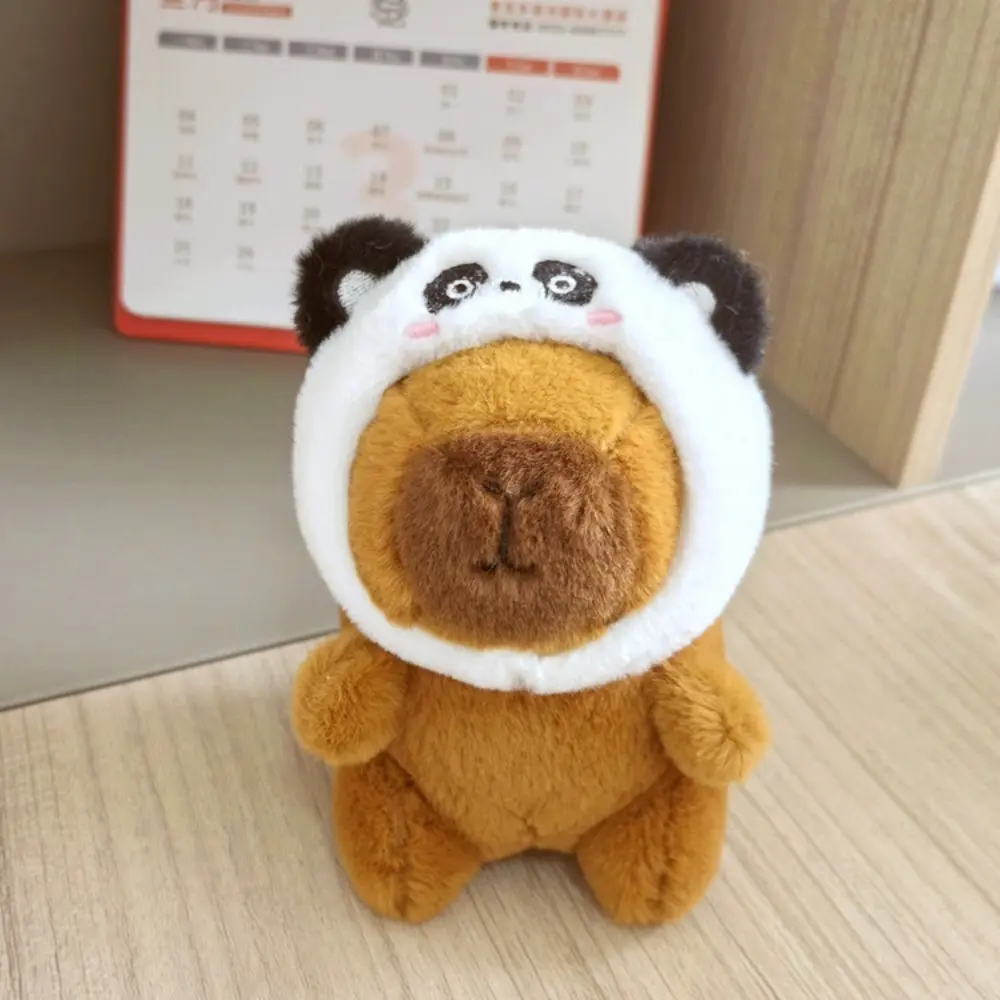 Cute Toy Plush Capybara Keychain Multicolor Cartoon Capybara Simulation Capybara Pendant Soft Guinea Pig Fluffty Animal Doll