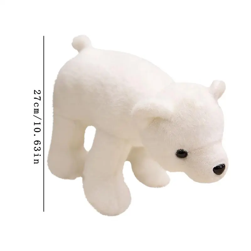 White Bear Stuffed Animal Plush Toys Stuffed Animal With Colorful LED Lights Soft Doll Hugging Pillow Home Decoration Night