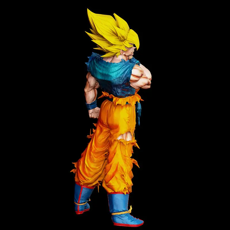 30cm Dragon Ball Z Super Saiyan Goku Figure Yellow Hair Goku Anime Figure Pvc Model Gk Statue Collectible Toys Customized Gifts