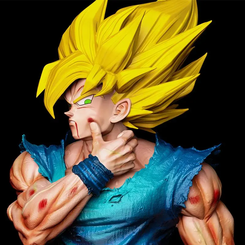 30cm Dragon Ball Z Super Saiyan Goku Figure Yellow Hair Goku Anime Figure Pvc Model Gk Statue Collectible Toys Customized Gifts