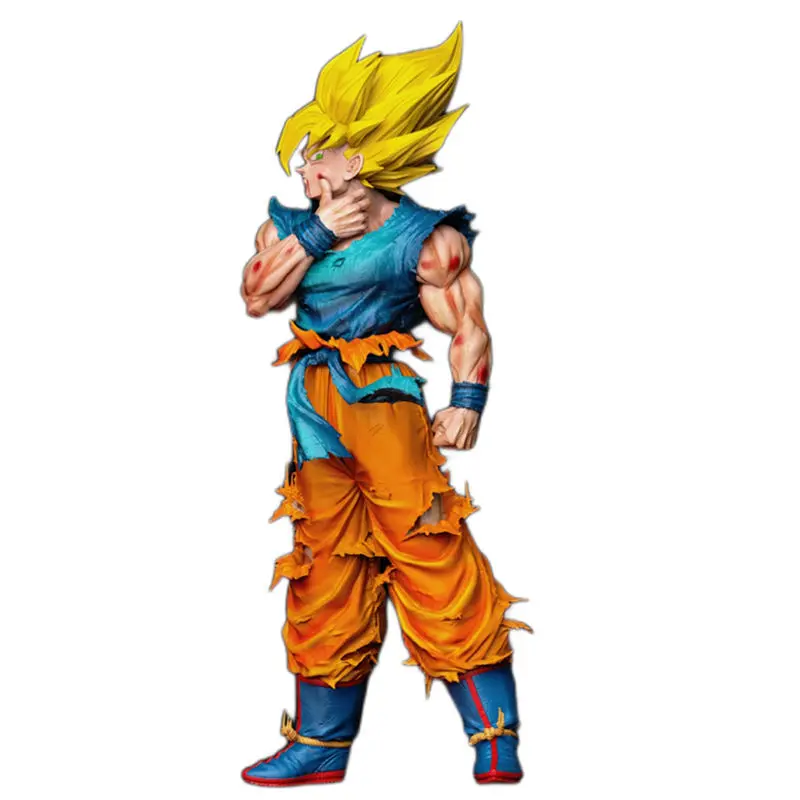 30cm Dragon Ball Z Super Saiyan Goku Figure Yellow Hair Goku Anime Figure Pvc Model Gk Statue Collectible Toys Customized Gifts
