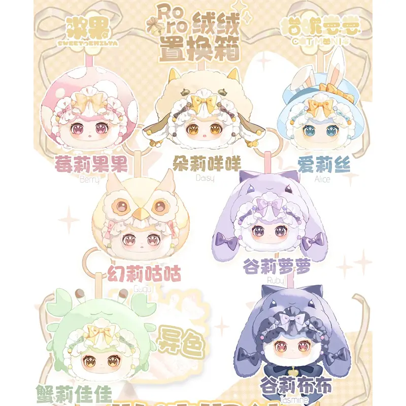 New Original Plush Series Vinyl Blind Box Kawaii Bag Pendant Cute Plush Doll Roro Mystery Box Collecttion Toy Kids Gift