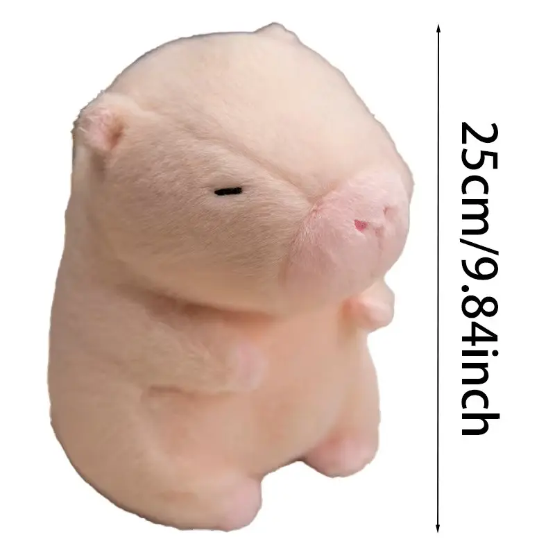 25cm Cute Light Capybara Plush Toy Kids Bedside Capibara Stuffed Baby Animals Doll Children's Fluffty Toy Gift Home Decor