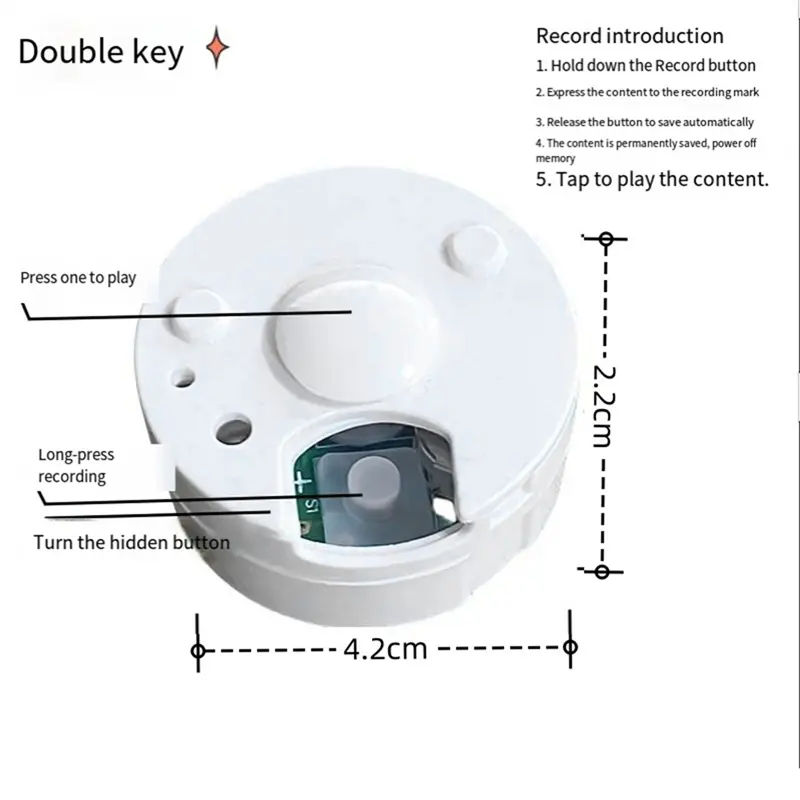 Durable-60 Seconds Stuffed Bear Voice Box Voice Recorder Device DIY Custom Message For Stuffed Animal Plush Toy Baby Dolls