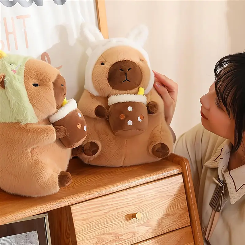 ABWE-Capybara Plush  Pillow, Cute Capybara Stuffed Animal, Soft Capybara Plushie   Pillow,Stuffed Capybara