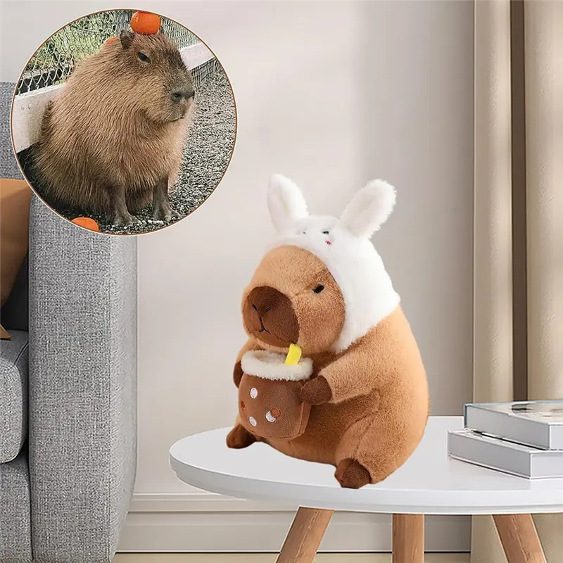 ABWE-Capybara Plush  Pillow, Cute Capybara Stuffed Animal, Soft Capybara Plushie   Pillow,Stuffed Capybara