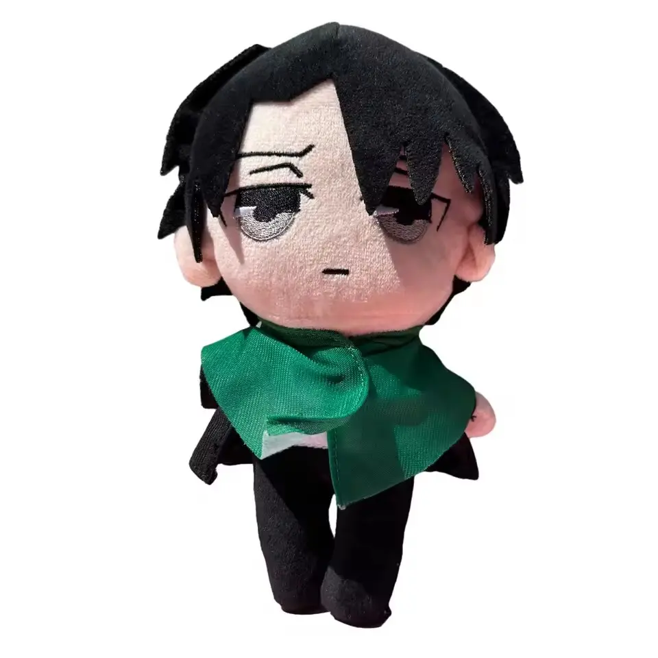 Anime Attack on Titan Plush Toys Doll Kawaii Levi Eren Mikasa Cute Kawaii Collection Green Stuffed Doll Birthday Gifts For Kids