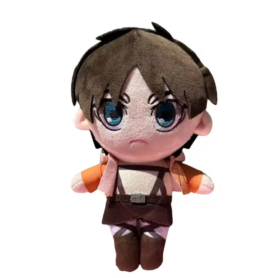 Anime Attack on Titan Plush Toys Doll Kawaii Levi Eren Mikasa Cute Kawaii Collection Green Stuffed Doll Birthday Gifts For Kids