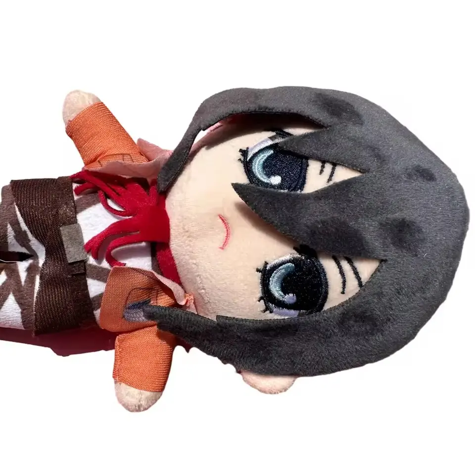 Anime Attack on Titan Plush Toys Doll Kawaii Levi Eren Mikasa Cute Kawaii Collection Green Stuffed Doll Birthday Gifts For Kids
