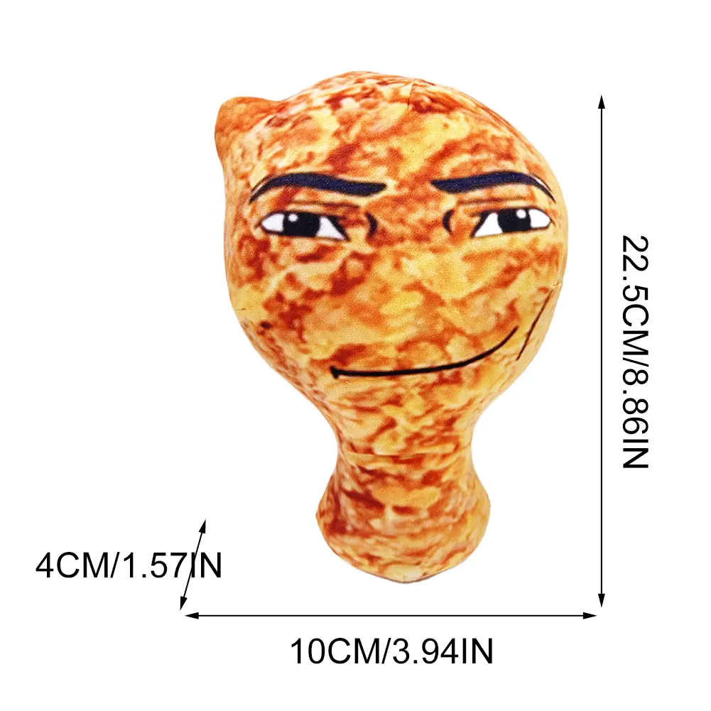 Cute Stuffed Animal Doll Creative Baby Doll Sleep Pillow Cushion Cartoon Chicken Nuggets Anime Smiling Doll for Kids and Adults