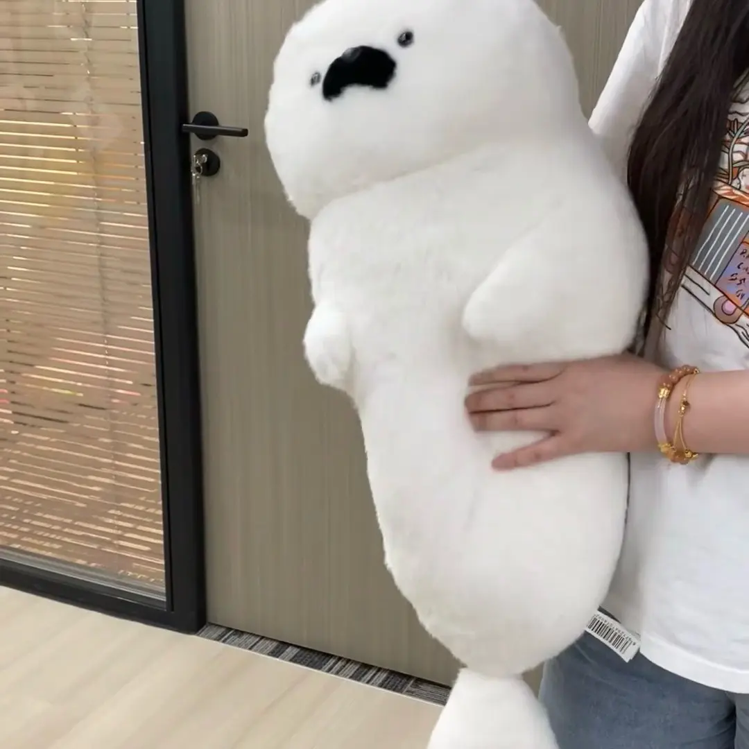 New Seal Plush Toy Soft Pillow Lifelike Stuffed Marine Life Sea Otter Soft Doll Simulation Seal Cushion Christmas Birthday Gift