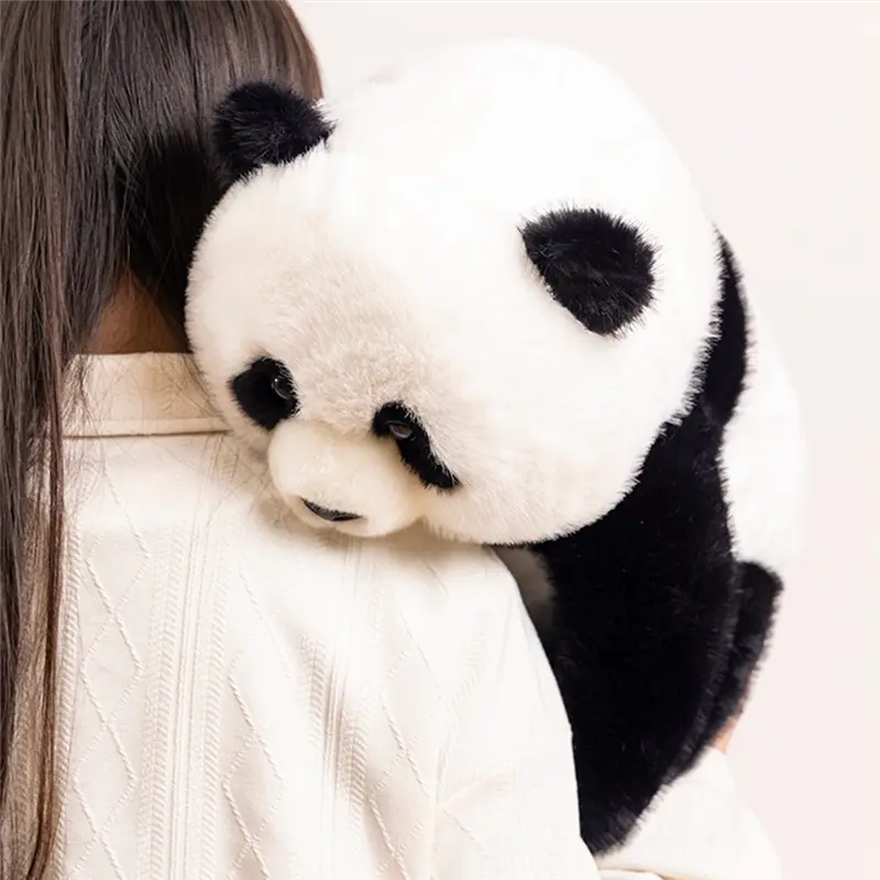 ABWE-Realistic And Cute Giant Panda Baby Plush  Simulation Animal Panda  Soft Pillow Children's Birthday Gift