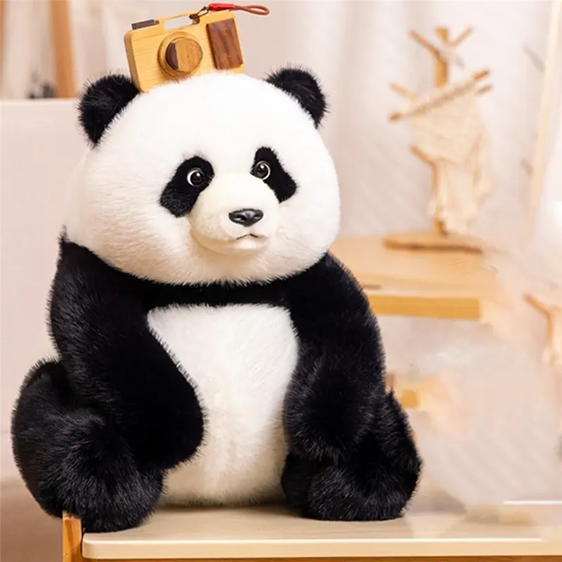 ABWE-Realistic And Cute Giant Panda Baby Plush  Simulation Animal Panda  Soft Pillow Children's Birthday Gift