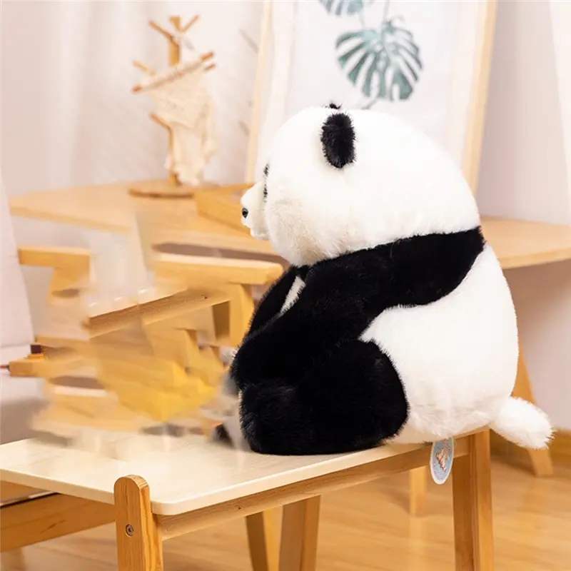 ABWE-Realistic And Cute Giant Panda Baby Plush  Simulation Animal Panda  Soft Pillow Children's Birthday Gift
