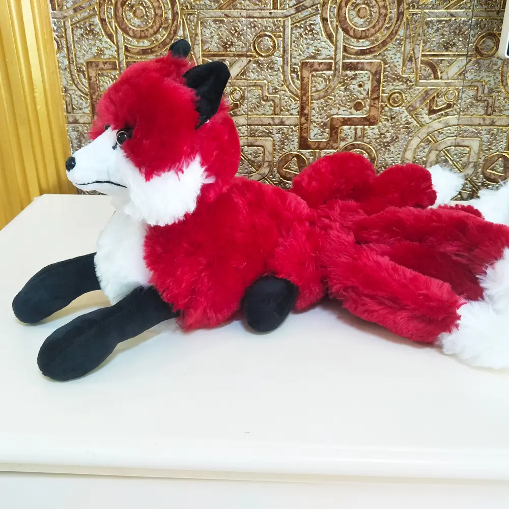 Nine-tailed White Fox Doll Children Stuffed Plush Toy Pillow Cushion Animals Kid Birthday Gift
