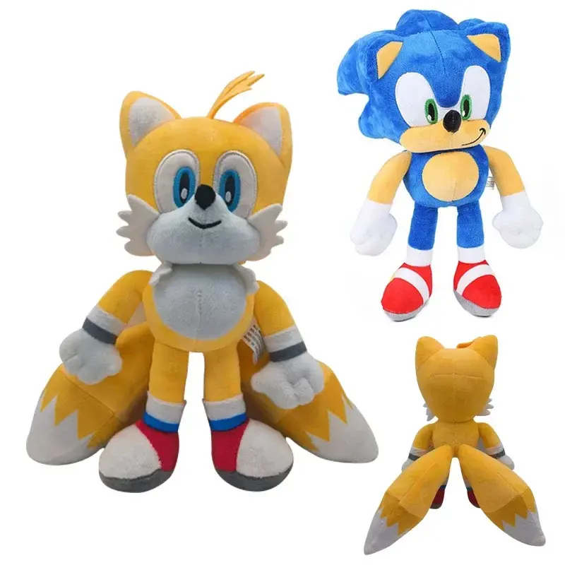 New HOT 30cm Sonic peluches toy  cartoon hedgehog Amy Rose knuckle tail soft stuffed doll child birthday Sonic lovely  toys