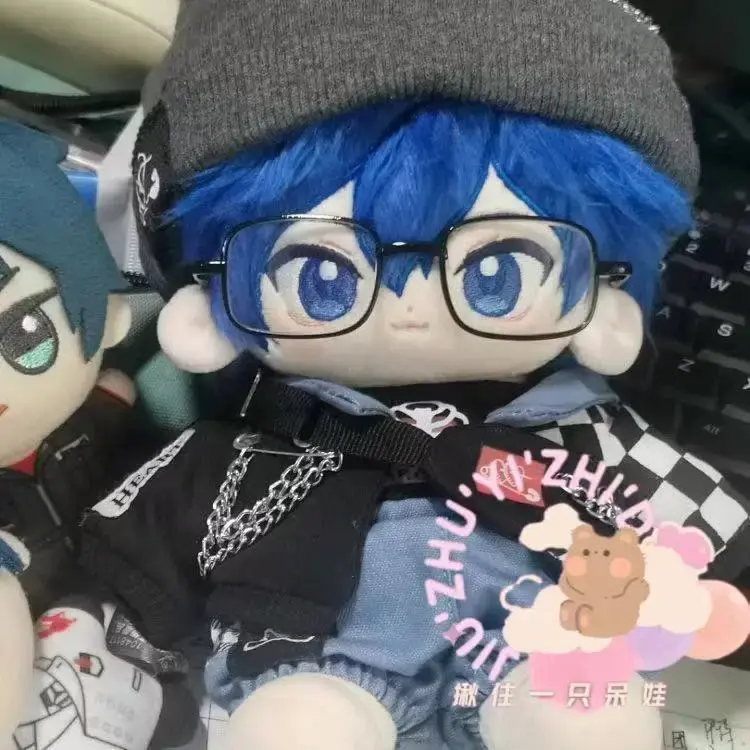 20cm KAITO Handsome Idol Virtual Character Boy Doll Cosplay Cotton Stuffed Body Dress Up Cotton Doll Clothes Cotton Gift Xmas