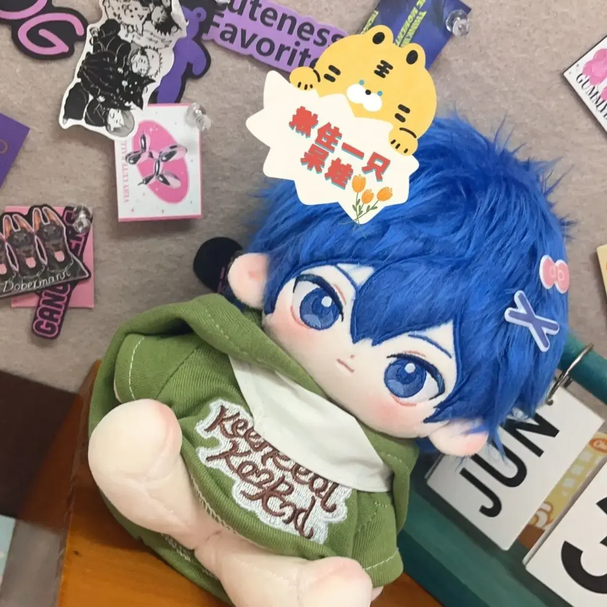 20cm KAITO Handsome Idol Virtual Character Boy Doll Cosplay Cotton Stuffed Body Dress Up Cotton Doll Clothes Cotton Gift Xmas
