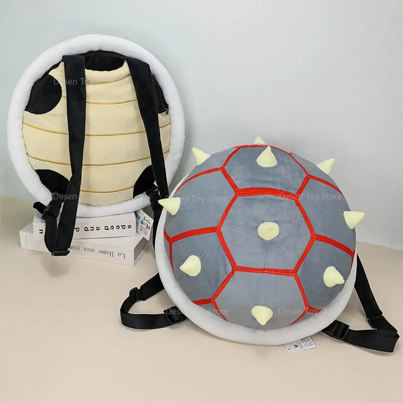 2 Styles Big Size Mario Bros Bag Bowser Backpack Black Green Anime Doll Plushie Schoolbag Gifts for Adult Birthday Christmas
