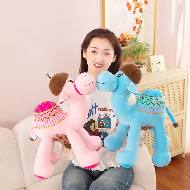 Cartoon camel doll cute desert camel doll birthday gift travel commemorative toy