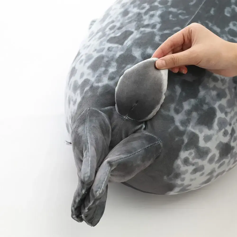 Hot 20-60cm Giant Seal Lifelike Grey Sea Lion Aquatic Animal Soft Stuffed Doll HOT INS Plushie Gift