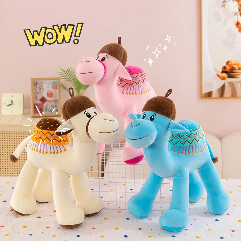 Cartoon camel doll cute desert camel doll birthday gift travel commemorative toy